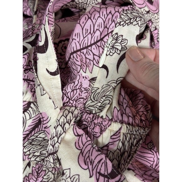 Derek Lam 10 Crosby Celeste Maxi Dress Pink Multi Cream Floral Print 6 Cut Out - Picture 8 of 16